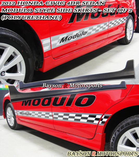 Mod Style Side Skirts (PU) For 2012-2015 Honda Civic (4Dr Sedan)