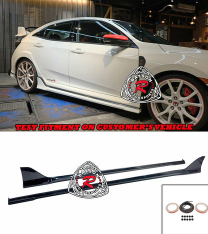 MU Style Front Lip/Side Skirts/Rear Lip Combo For 2017-2021 Honda Civic Type R (FK8)