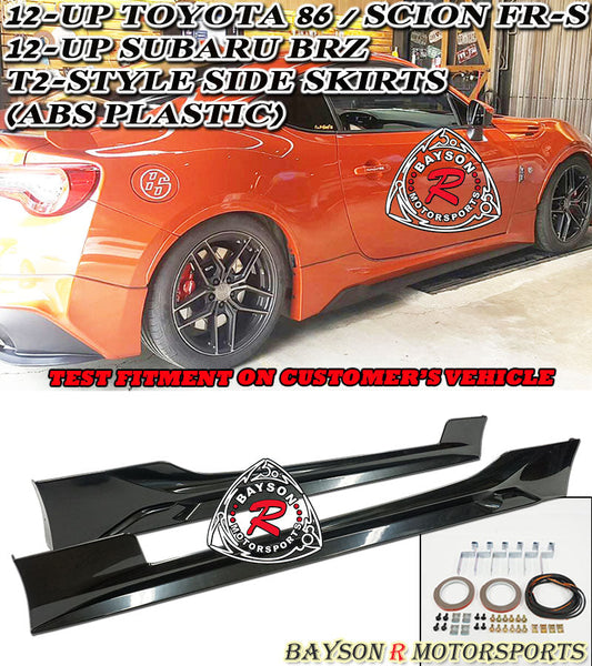 T2 Style Side Skirts For 2017-2021 Toyota 86