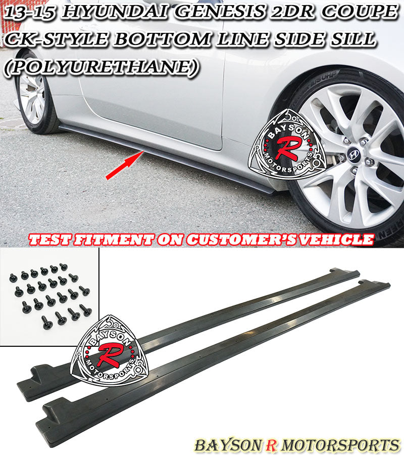 CK Style Side Skirts For 2010-2016 Hyundai Genesis (2Dr Coupe)