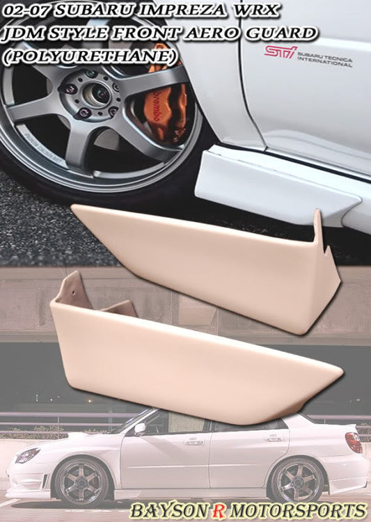 JDM Style Side Skirts Front Aero Guard For 2002-2007 Subaru Impreza/WRX