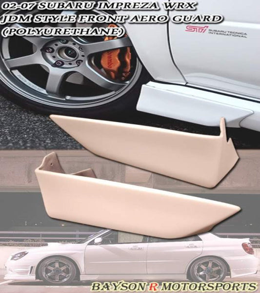 JDM Style Side Skirts Front Aero Guard with Rear Spats Strakes For 2002-2007 Subaru WRX