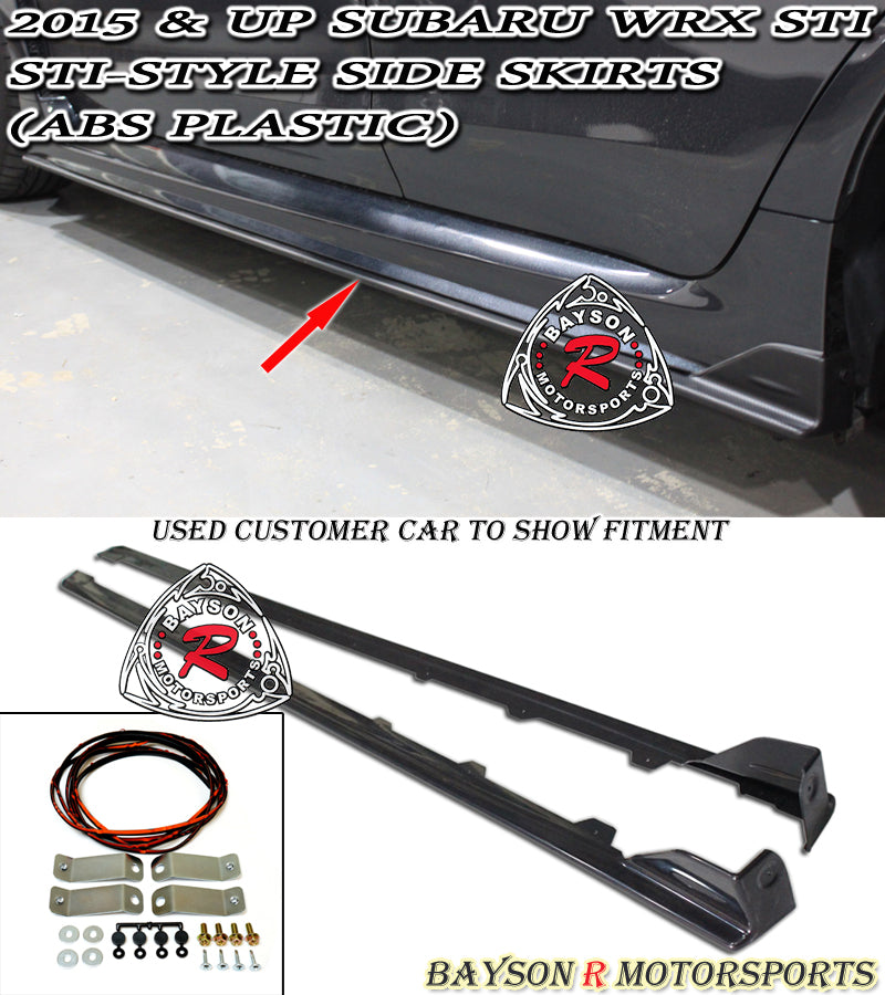 ST Style Side Skirts For 2015-2021 Subaru WRX/WRX Sti