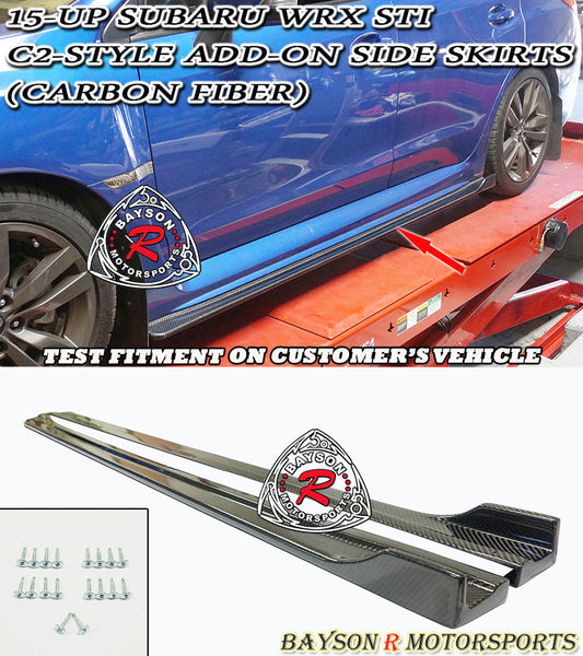 C2 Style Side Skirts (Carbon Fiber) For 2015-2021 Subaru WRX/WRX Sti