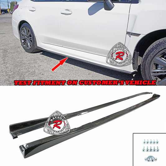 VR Style Side Skirts (Carbon Fiber) For 2015-2021 Subaru WRX/WRX Sti