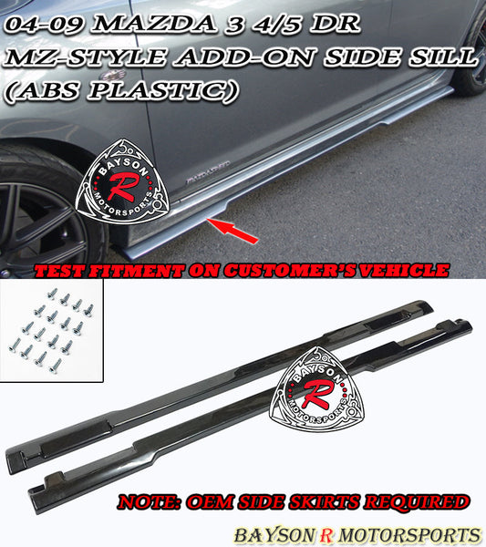MZ Style Side Skrits For 2004-2009 Mazda-3