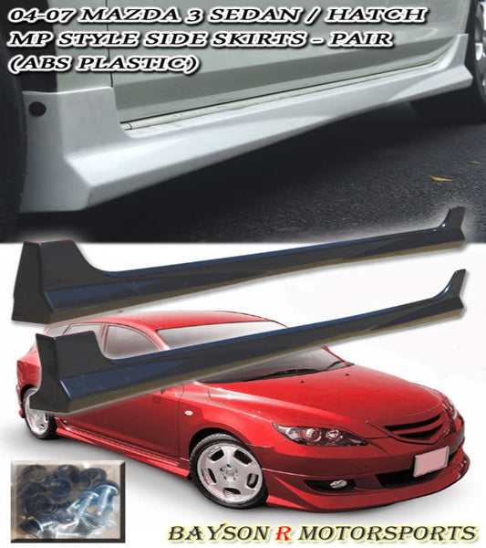 MP Style Side Skirts For 2004-2009 Mazda-3