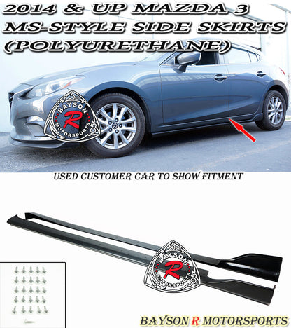 MS Style Side Skirts For 2014-2018 Mazda-3