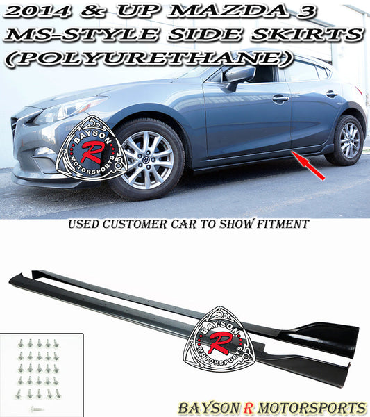 MS Style Side Skirts For 2014-2018 Mazda-3