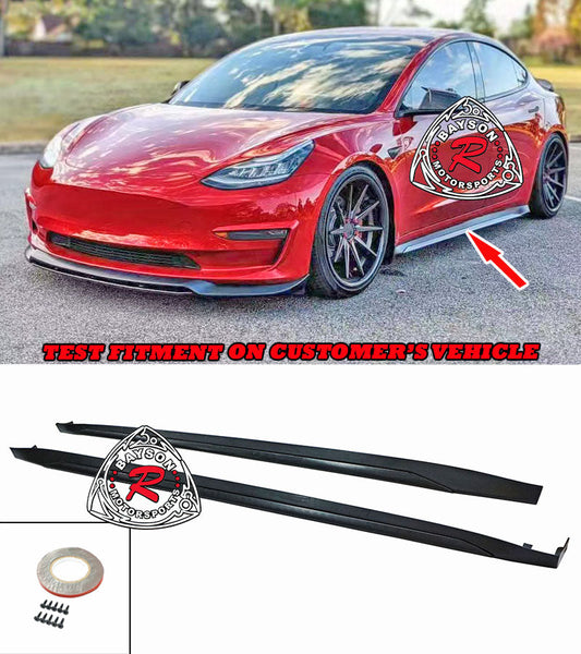 ART Style Side Skirts For 2017-2022 Tesla Model-3