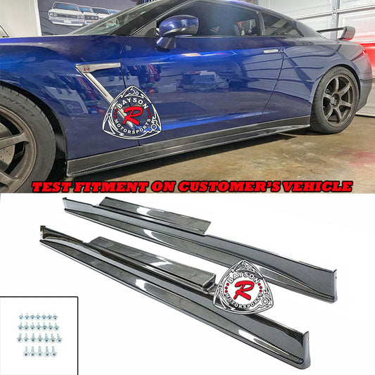 Z Style Side Skirts (Carbon Fiber) For 2009-2016 Nissan GTR (R35)