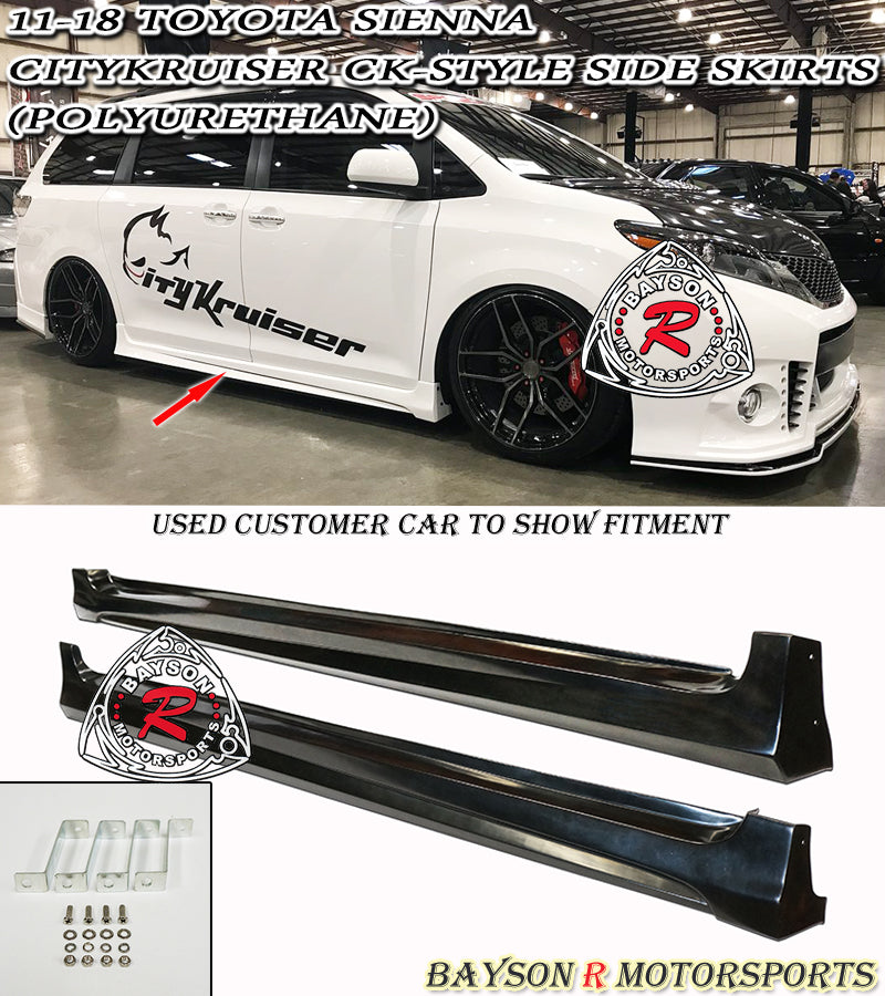 CityKruiser CK Style Add-On Side Skirts For 2011-2020 Toyota Sienna