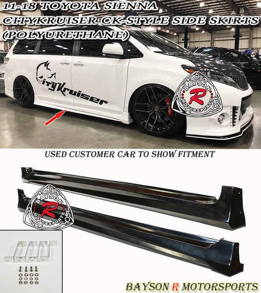 CityKruiser CK Style Add-On Side Skirts For 2011-2020 Toyota Sienna