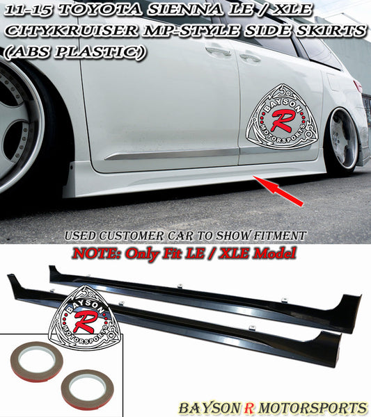 CityKruiser MP-Style Add-On Side Skirts For 2011-2017 Toyota Sienna (Non-SE)