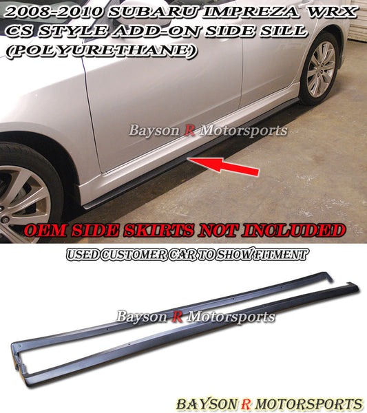 CS Style Side Skirts For 2008-2010 Subaru Impreza/WRX