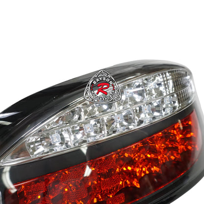 JDM Style LED Tail Lights (Red/Clear) For 1999-2002 Nissan S15 Silvia
