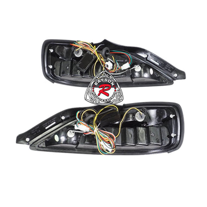 JDM Style LED Tail Lights (Red/Clear) For 1999-2002 Nissan S15 Silvia