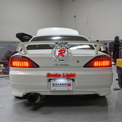 JDM Style LED Tail Lights (Red/Clear) For 1999-2002 Nissan S15 Silvia