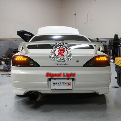 JDM Style LED Tail Lights (Red/Clear) For 1999-2002 Nissan S15 Silvia