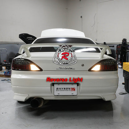 JDM Style LED Tail Lights (Red/Clear) For 1999-2002 Nissan S15 Silvia