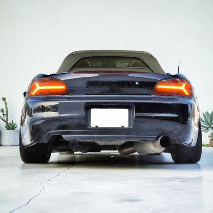 JDM Style LED Sequential Tail Lights (Black Chrome Housing) For 2000-2003 Honda S2000 (AP1)
