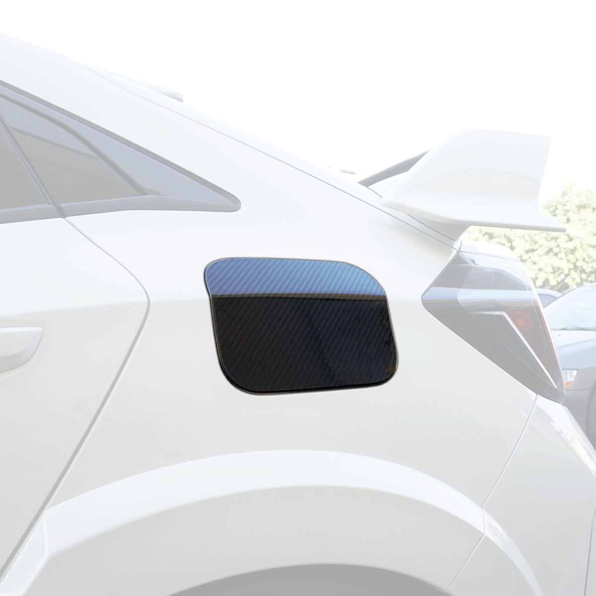 Fuel Lid Add-On Insert (Dry Carbon - Gloss) For 2017-2021 Honda Civic 5Dr Hatchback/Type R (FK8)