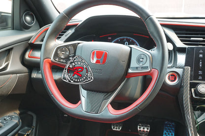 Steering Wheel Insert (Dry Carbon - Gloss) For 2016-2021 Honda Civic/2017-2021 Honda Civic Type R (FK8)