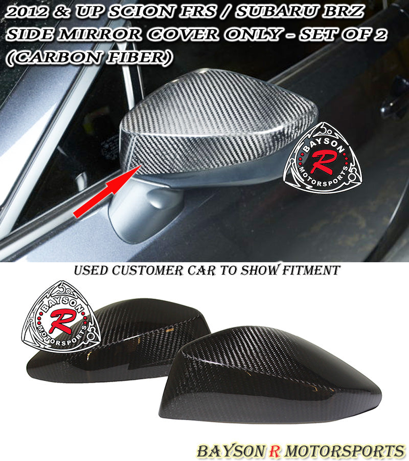 Side Mirror Trim Cover (Carbon Fiber) For 2012-2016 Scion FR-S