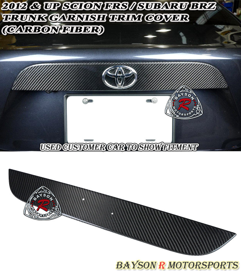 Trunk Garnish Trim Cover (Carbon Fiber) For 2012-2016 Scion FR-S