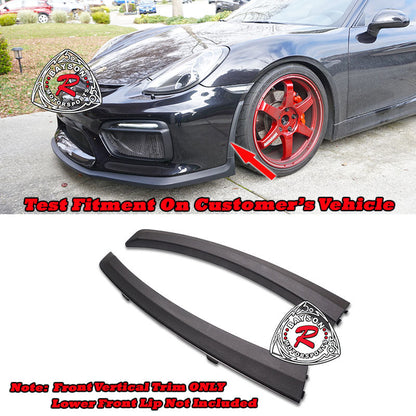 GT4 Style Front Lip Trim For 2015-2016 Porsche Cayman GT4/Boxster Spyder (981)