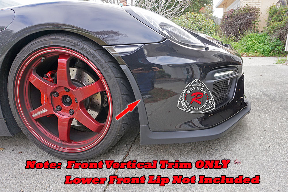 GT4 Style Front Lip Trim For 2015-2016 Porsche Cayman GT4/Boxster Spyder (981)