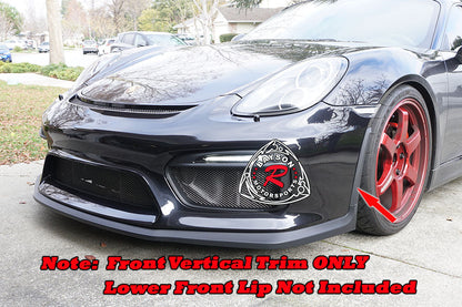 GT4 Style Front Lip Trim For 2015-2016 Porsche Cayman GT4/Boxster Spyder (981)