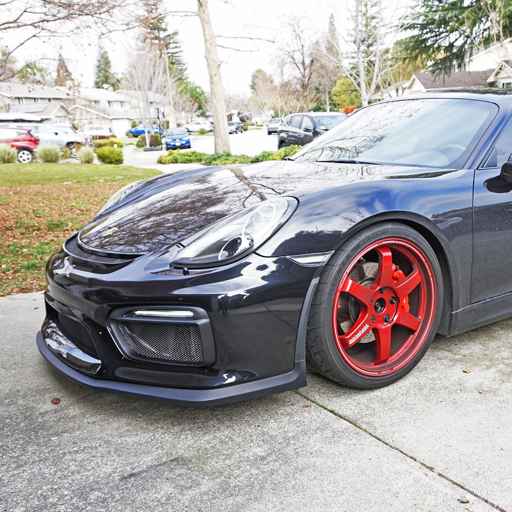 GT4 Style Front Lip Trim For 2015-2016 Porsche Cayman GT4/Boxster Spyder (981)
