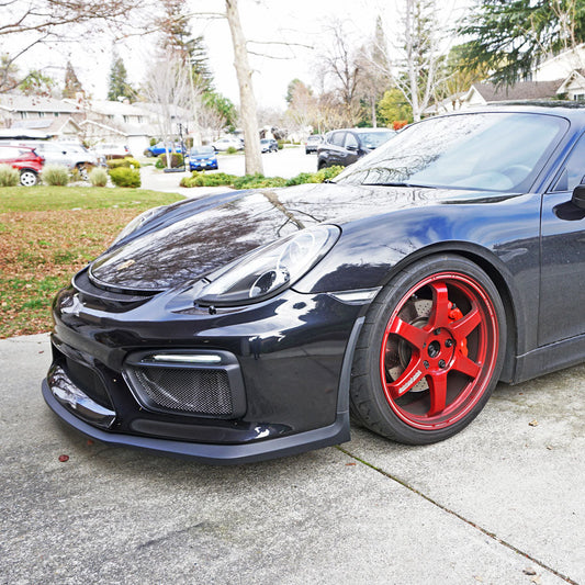 GT4 Style Front Lip Trim For 2015-2016 Porsche Cayman GT4/Boxster Spyder (981)