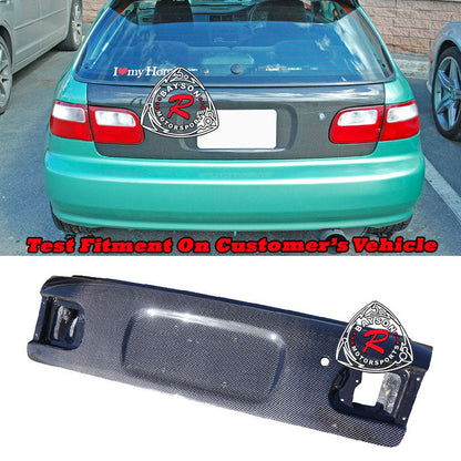 Trunk Lid w/ Keyhole (Carbon Fiber) For 1992-1995 Honda Civic (3Dr Hatchback)