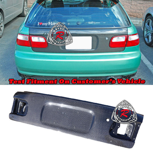 Trunk Lid w/ Keyhole (Carbon Fiber) For 1992-1995 Honda Civic (3Dr Hatchback)
