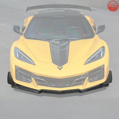 Corvette C8 Z06 / E-Ray DRY CARBON FIBER Front Splitter & Canards [Z07 Extended Package]