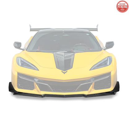 2023-Up Corvette C8 Z06 Z07 DRY CARBON FIBER Extended Package Front Lip & Canards
