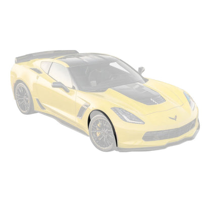 Chevrolet Corvette C7 DRY CARBON FIBER Front Fender Flares Wheel Trim