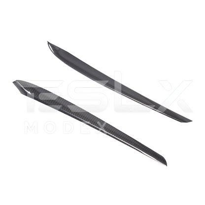 2020-23 Tesla Model 3 & 20-24 Y Carbon Fiber Interior Door Trim Panel Cover