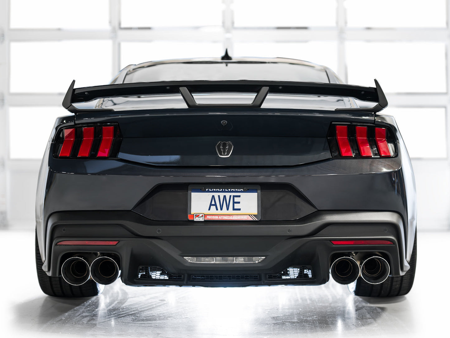 AWE SwitchPath™ Exhaust for S650 Ford Mustang Dark Horse - Quad Chrome Silver Tips