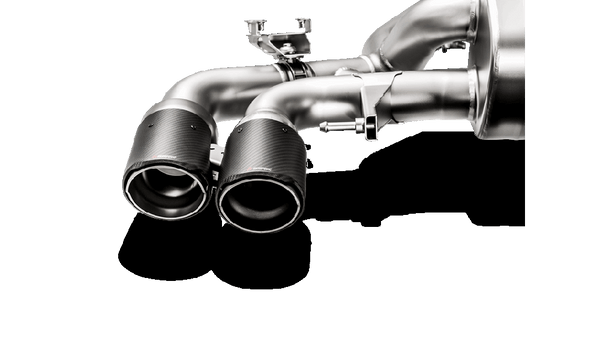 Akrapovic Evolution Tail Pipe Set (Carbon) W/ Red/White Akraprovic Logo - BMW / F90 / M5