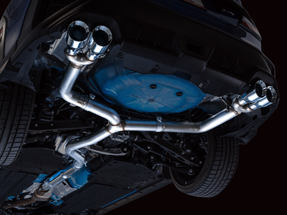 AWE Track Edition Exhaust for VB Subaru WRX - Chrome Silver Tips