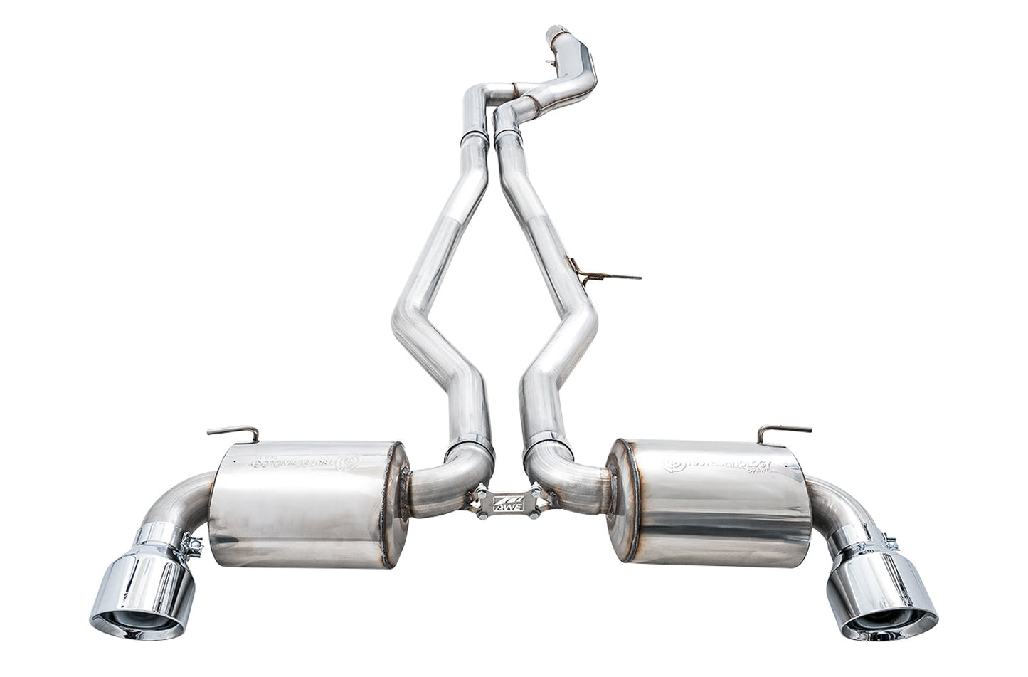 AWE Non-Resonated Touring Edition Exhaust for A90 Supra - 5" Chrome Silver Tips