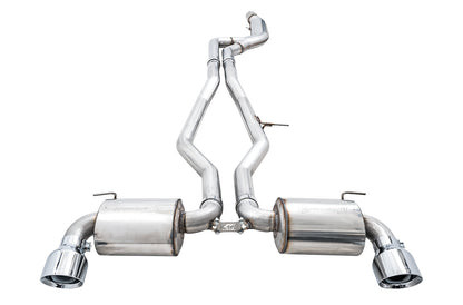 AWE Non-Resonated Touring Edition Exhaust for A90 Supra - 5" Chrome Silver Tips
