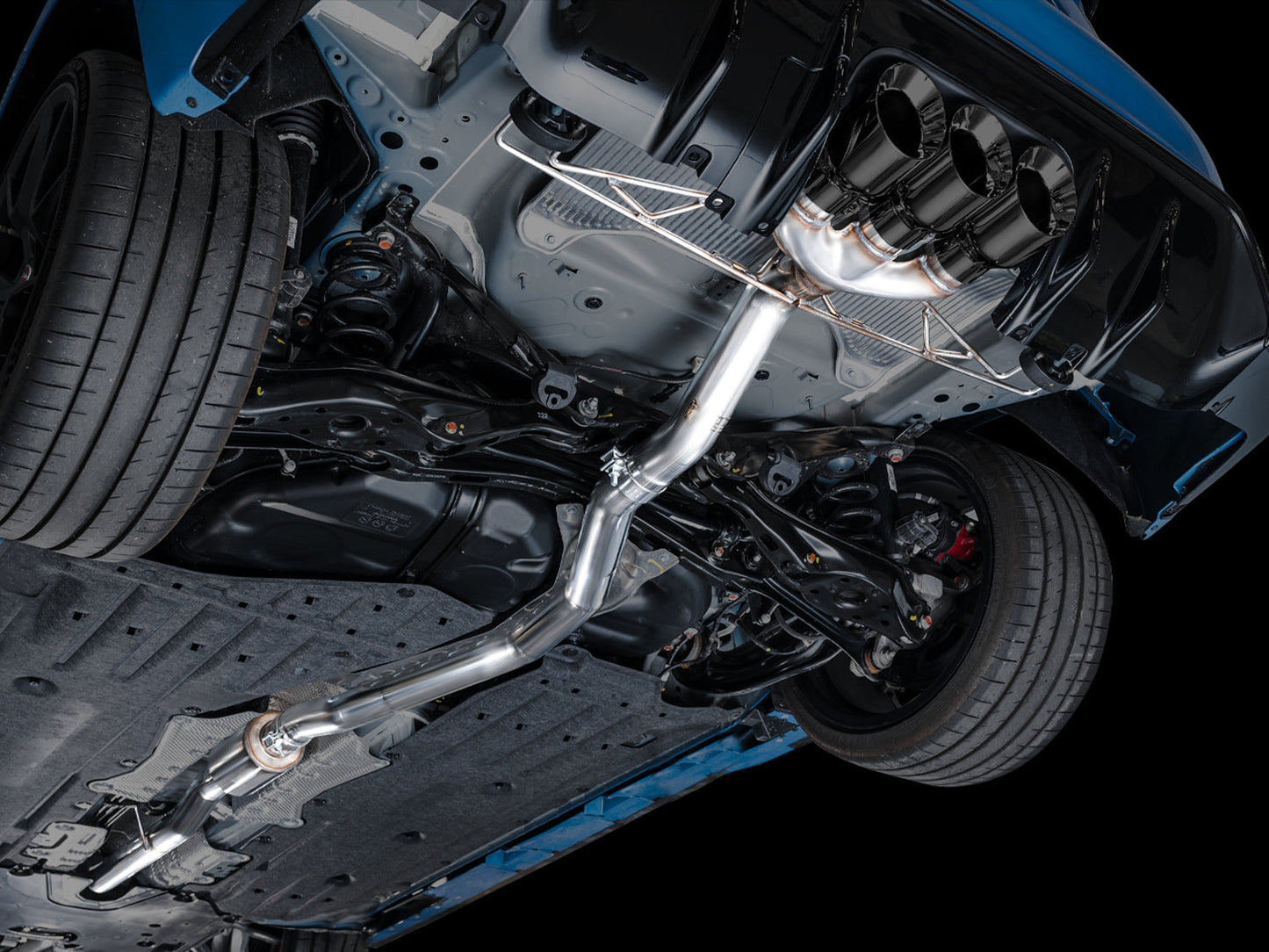 AWE Track Edition Exhaust for FL5 Civic Type R - Triple Diamond Black Tips
