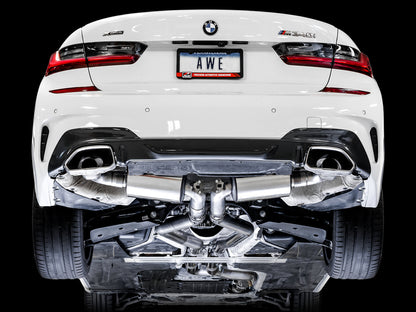 AWE Non-Resonated Touring Edition Exhaust for G2X M340i / M440i - OE Tips