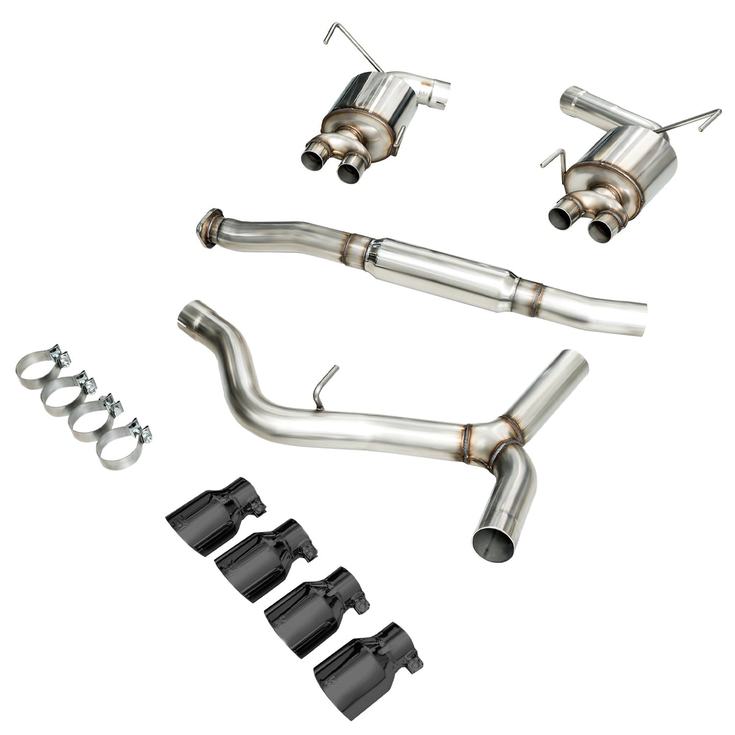 AWE Touring Edition Exhaust for 2015+ VA WRX Sedan - Diamond Black Quad Tips (102mm)
