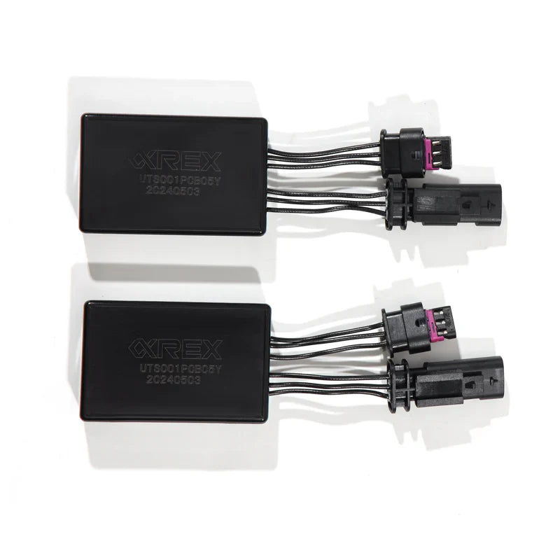 AlphaRex Decoder for 2017-2023 Tesla Model-3/2020-2024 Tesla Model-Y with Stock Reflector Headlights to Install DoubeTap Fog Lights