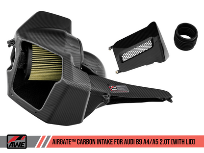 AWE AirGate™ Carbon Fiber Intake for Audi B9 A4 / A5 2.0T - With Lid